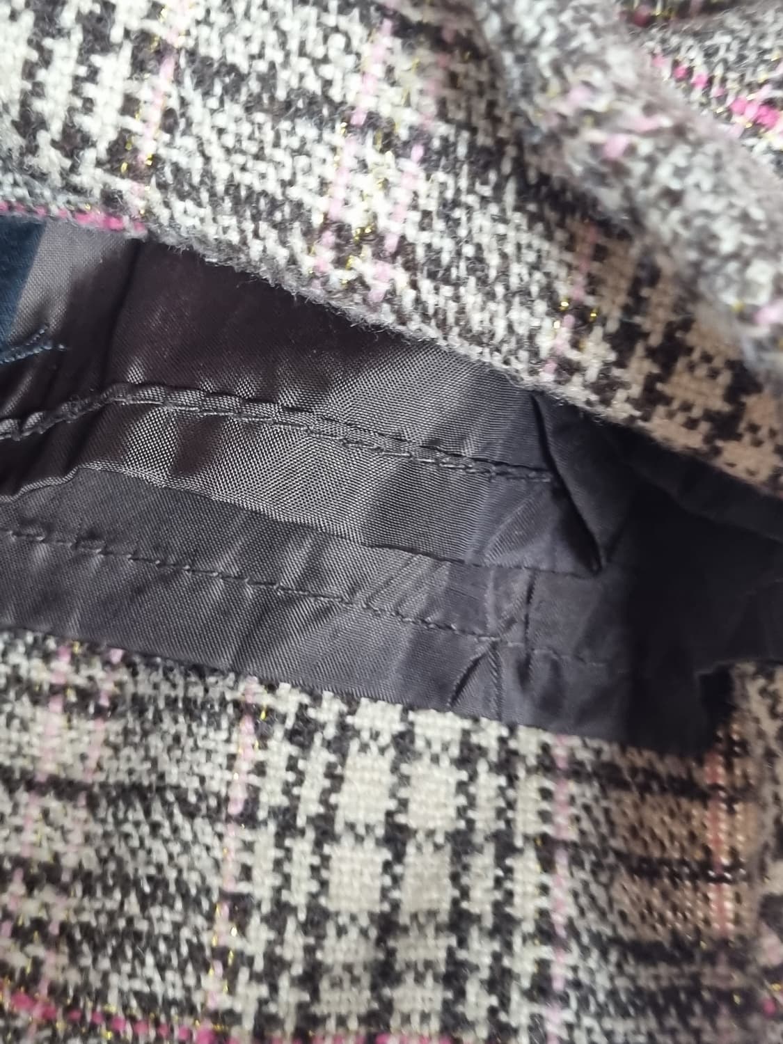 일본빈티지 체크 딸기초코맛 단추 리본 팬츠 라떼갸루 엑시즈팜 리즈리사 상품이미지7