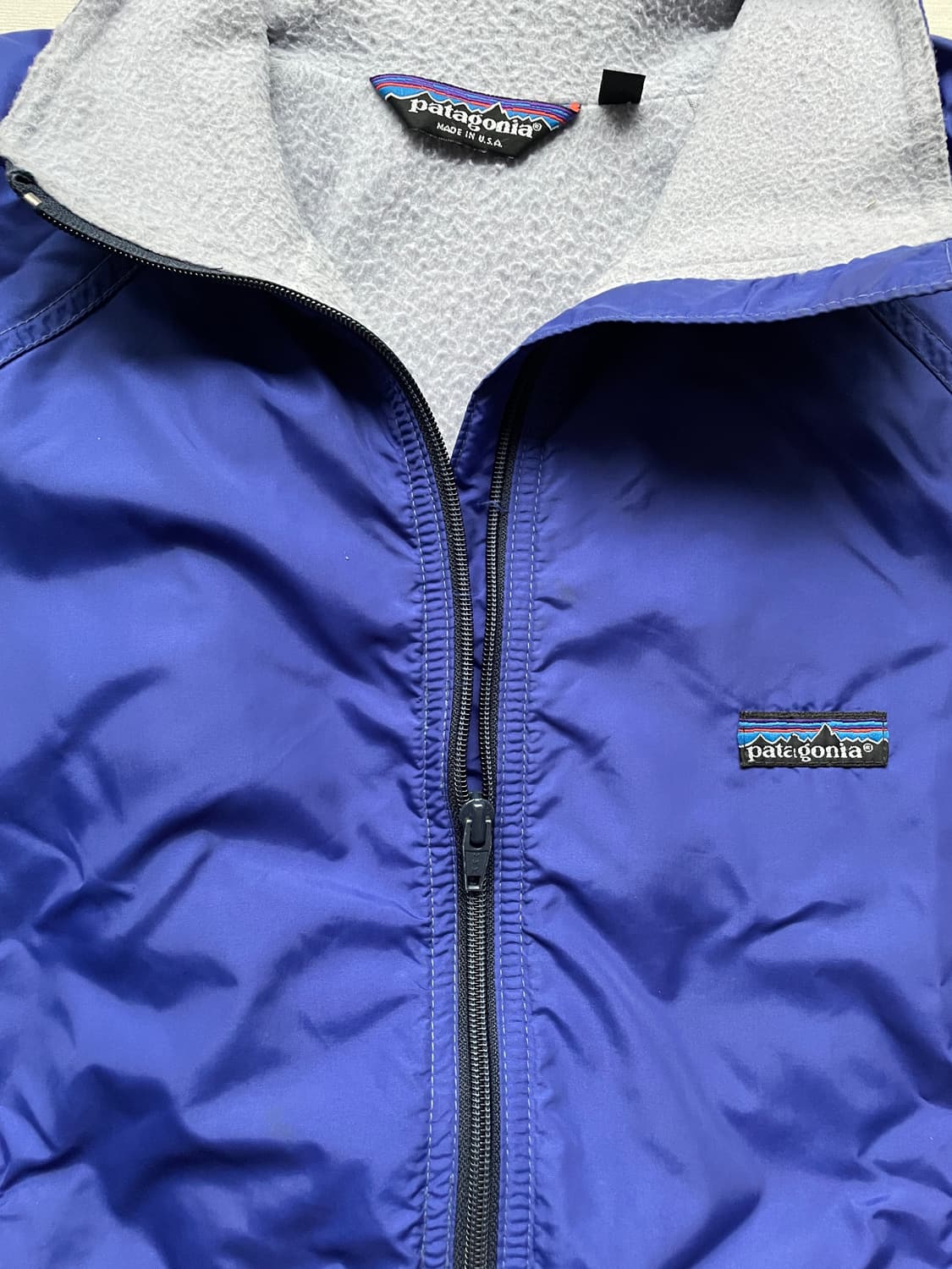 80s 파타고니아 쉘드 신칠라 봄버 자켓 블루 rare usa 상품이미지4