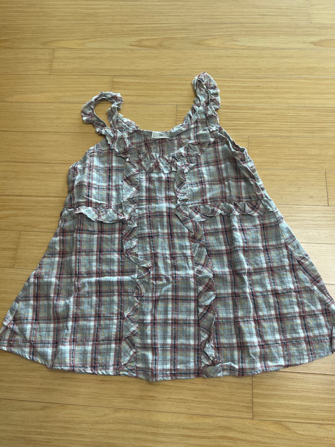 시즐 seezul 하우 체크 슬리브 나시 상품이미지9