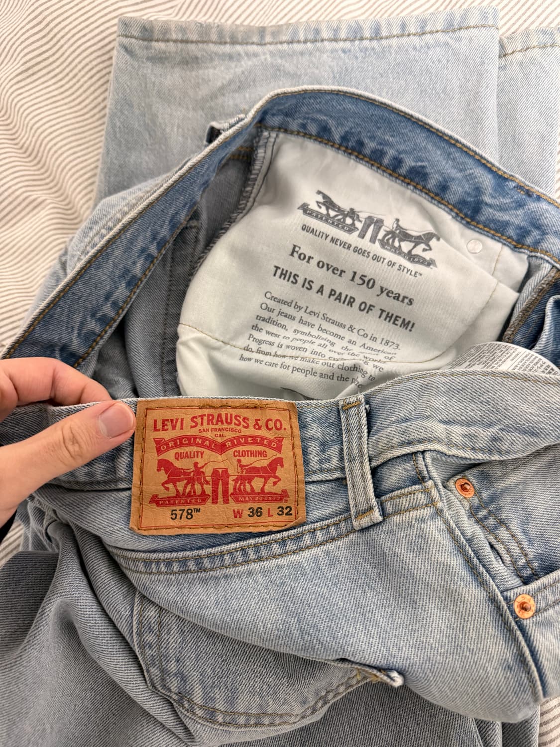 리바이스 578 배기진 연청 36szie 상품이미지3