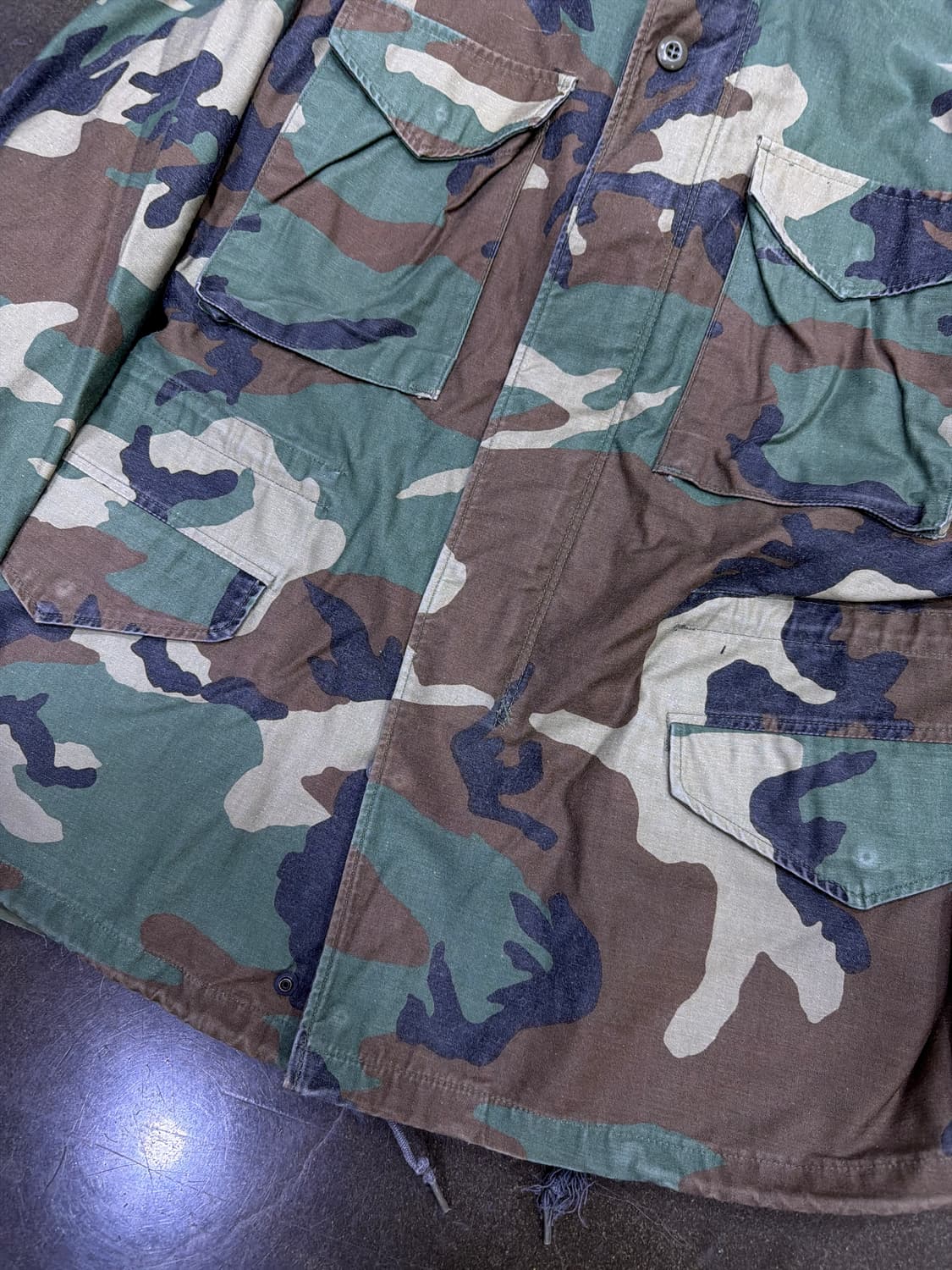 오리지널 M65 우드랜드 밀리터리 카모 필드자켓 야상 S 레귤러 상품이미지5