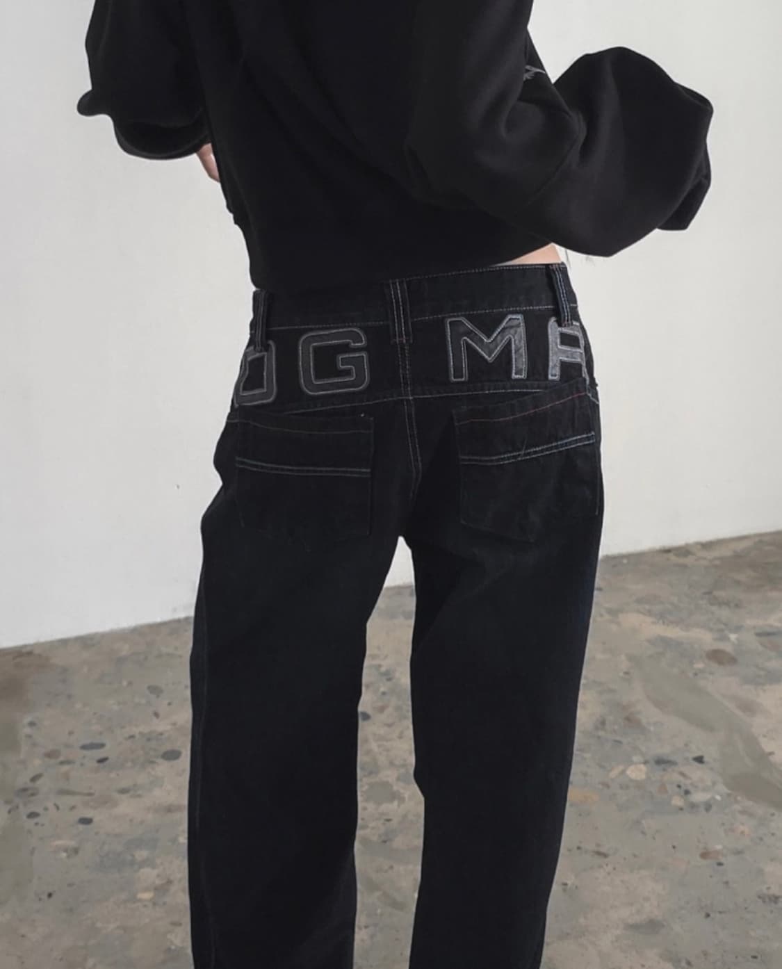 도그마엑스 SEMI BAGGY DENIM PANTS DARK 데님 상품이미지1