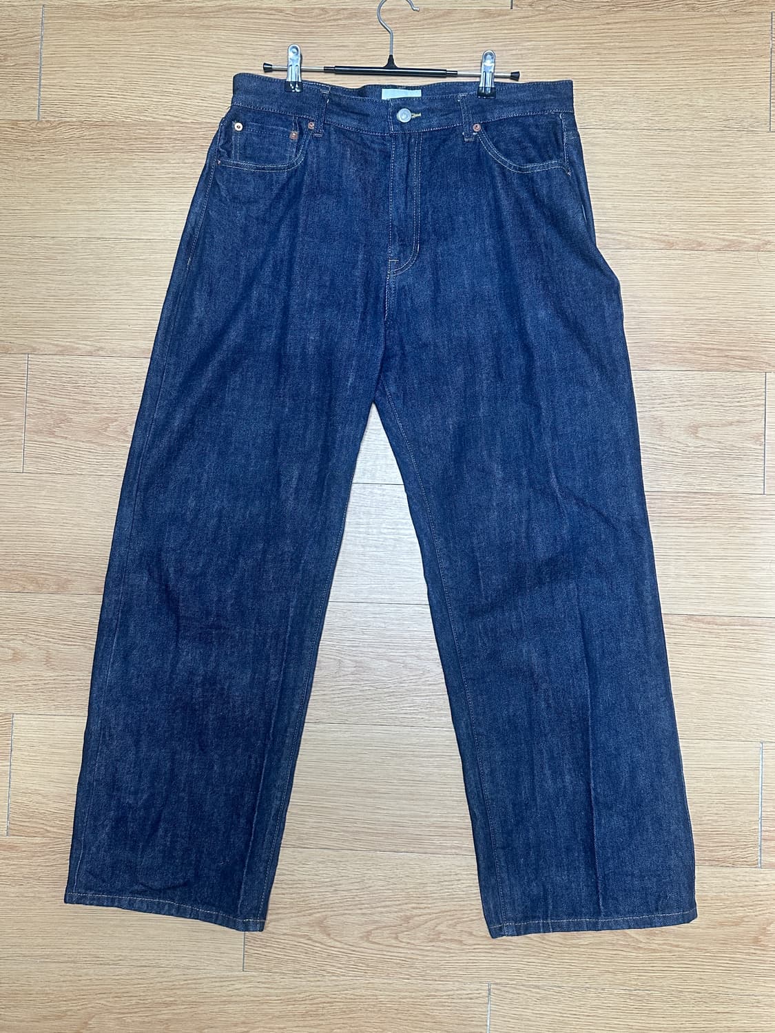 Selvedge Relaxed Denim Pants Dark Indigo 상품이미지1