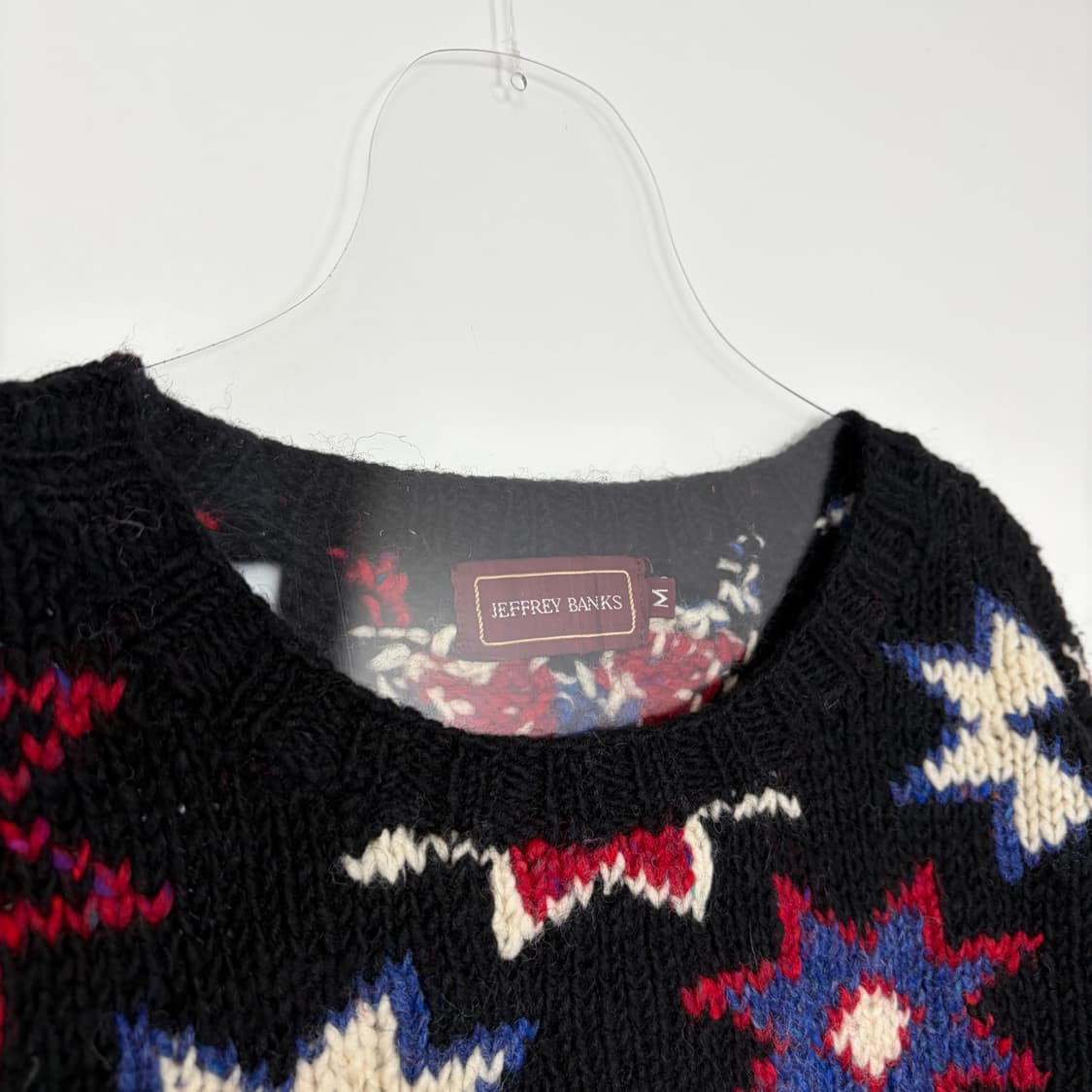 빈티지 패턴 니트 티셔츠 상품이미지2