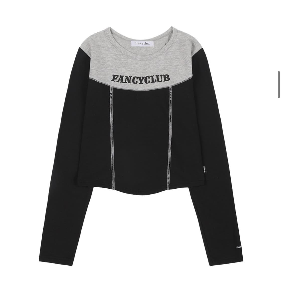 터닝 클래식 스티치 크롭티 상품이미지1