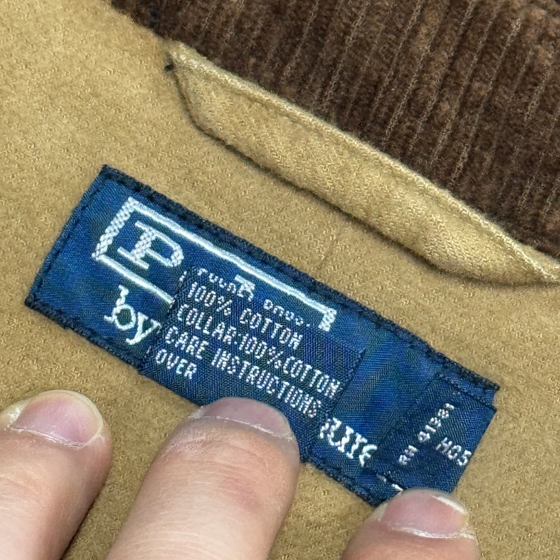 폴로랄프로렌 90s 코튼 라이닝 왁스 배색 헌팅 자켓 L 상품이미지8