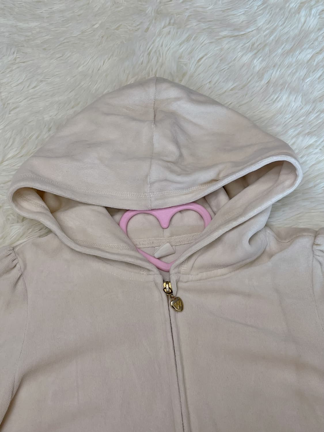 유일매물) y2k 갸루 벨벳 후드집업 상품이미지3