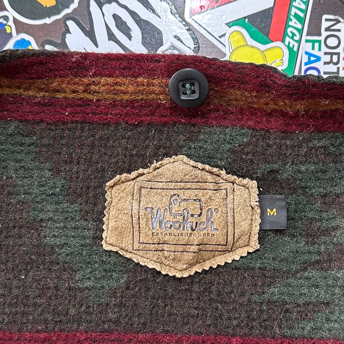 90s 울리치 가죽 카라 블랭킷 라인드 헌팅 자켓 105 상품이미지9