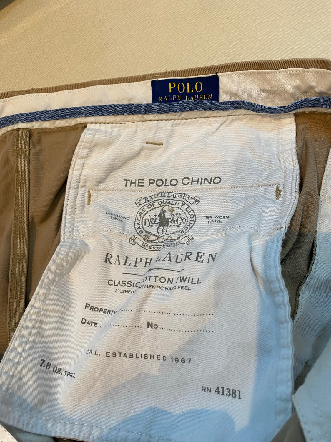 폴로 클래식 치노 36/30 베이지 신형탭 랄프로렌 상품이미지5