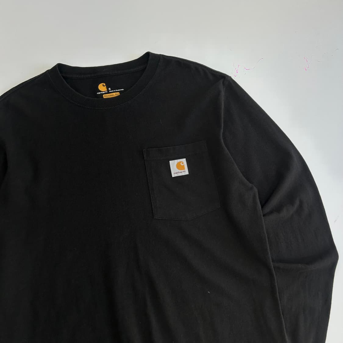 Carhartt 칼하트 원포켓 블랙 롱슬리브   상품이미지4