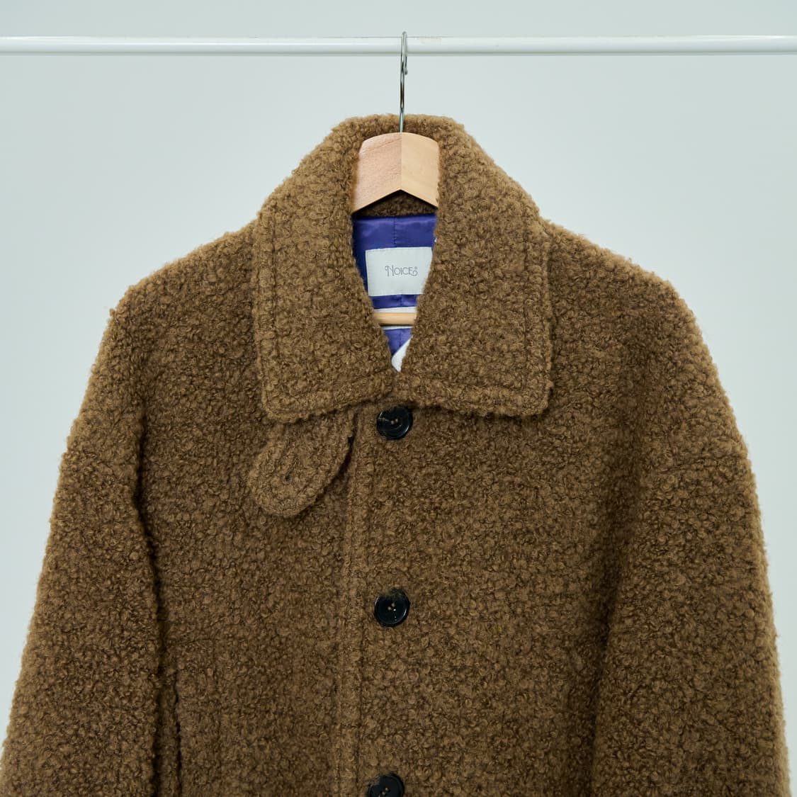 (새상품) 노이스 하프 울 코트 브라운 XL 상품이미지4