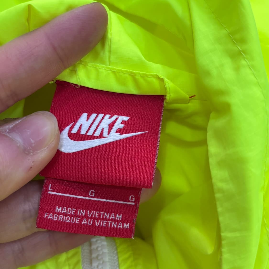 L 나이키 여성 형광 바람막이 자켓 0429E 상품이미지3