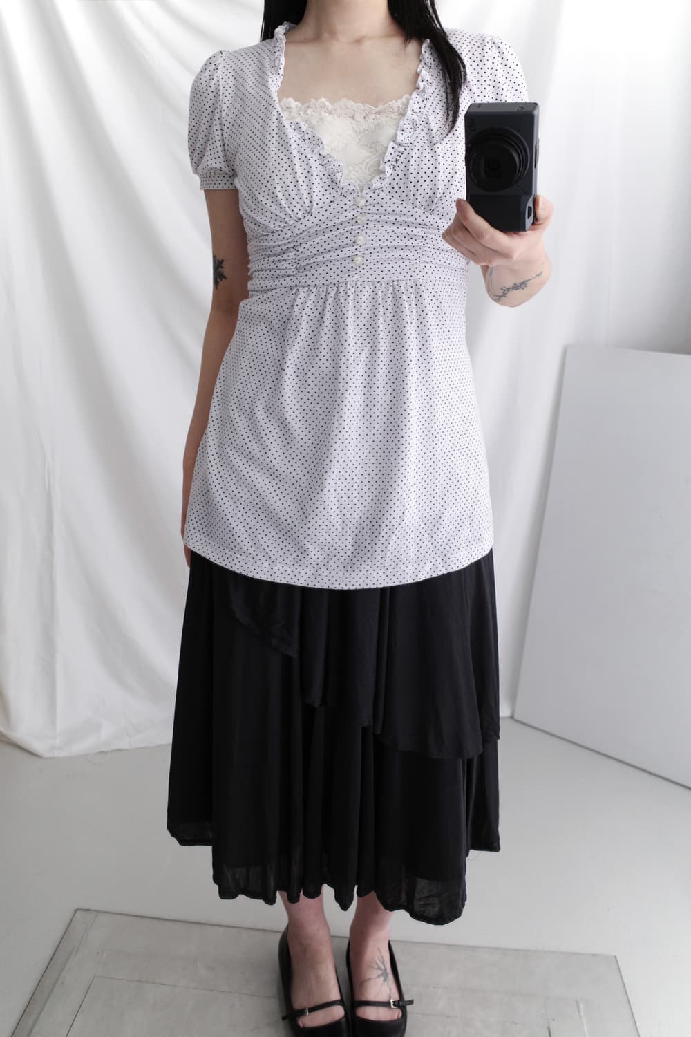 dot ribbon half T 상품이미지7