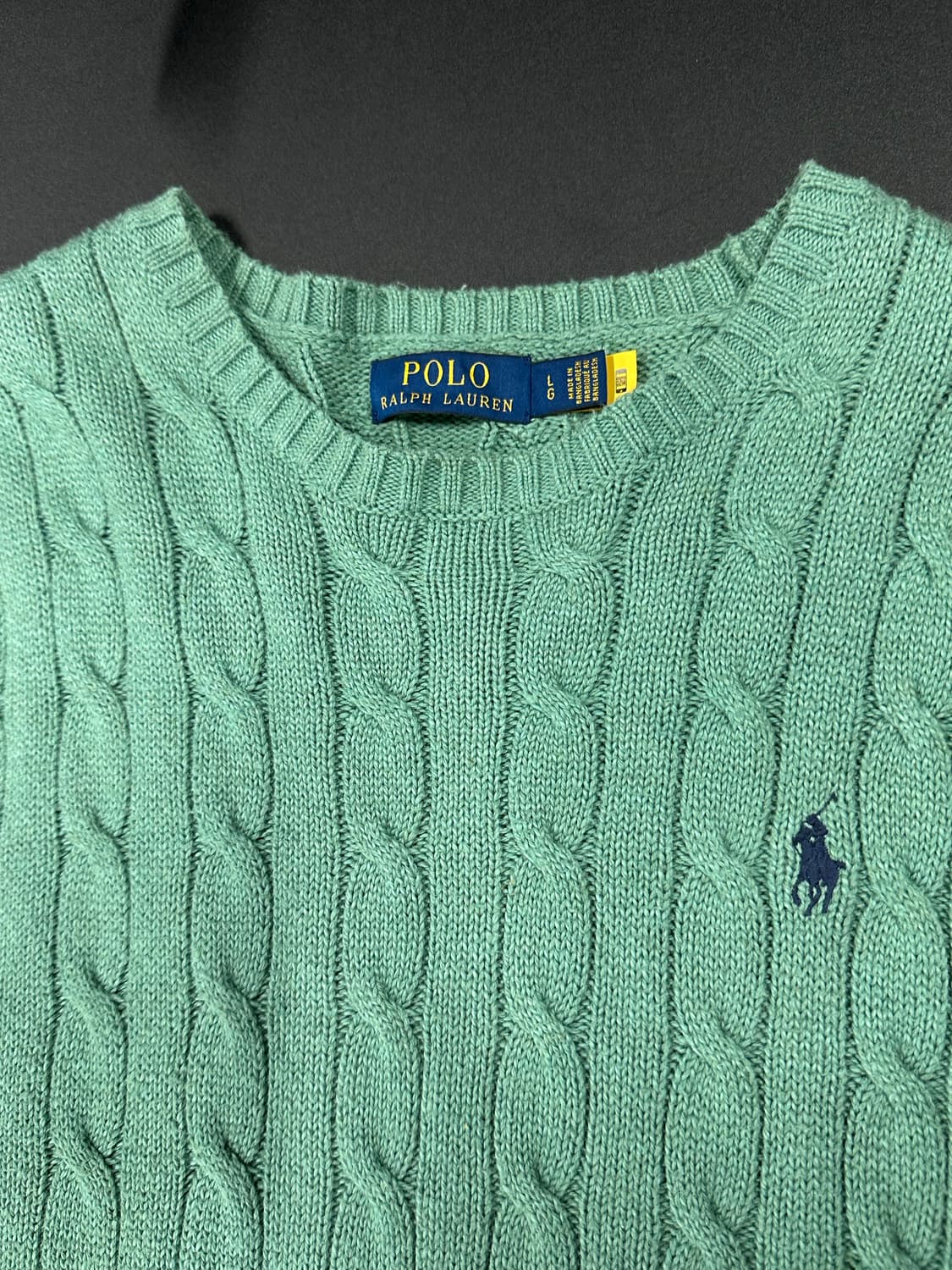 폴로 랄프로렌 민트 케이블 꽈배기 니트 스웨터 상품이미지5
