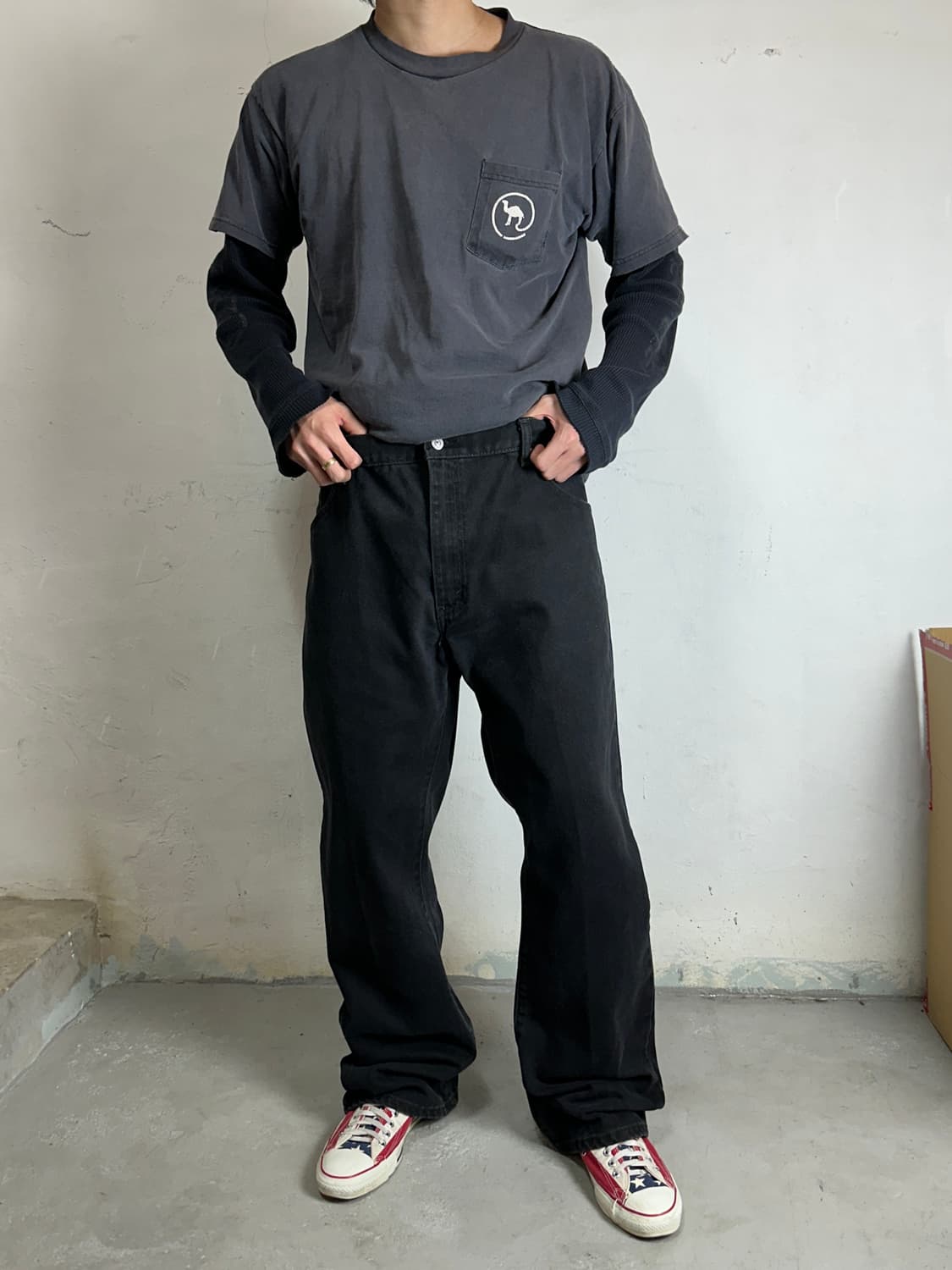 00's 리바이스 517 블랙 부츠컷 플레어진 상품이미지4