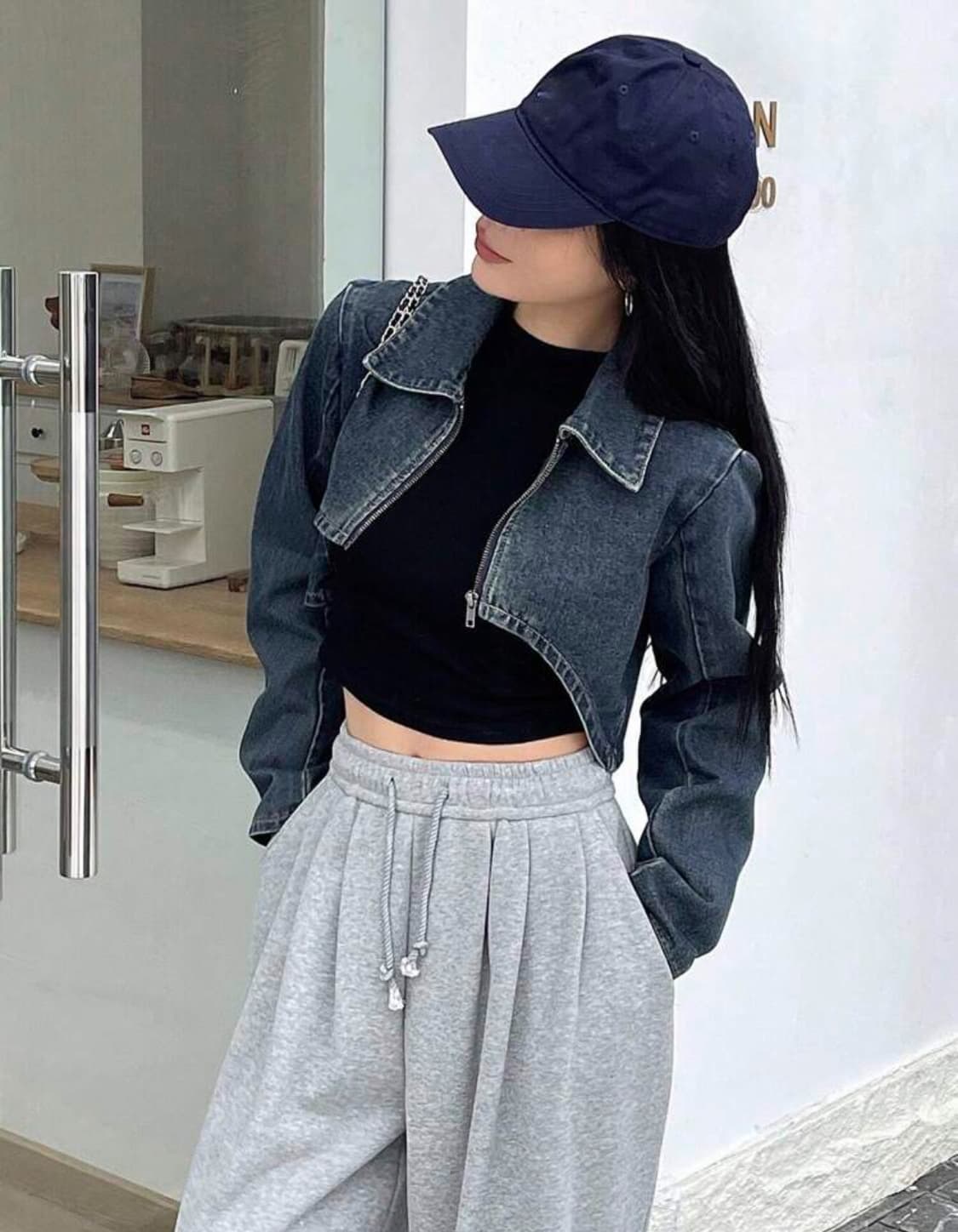 여성 숏데님자켓 갸루 상품이미지2