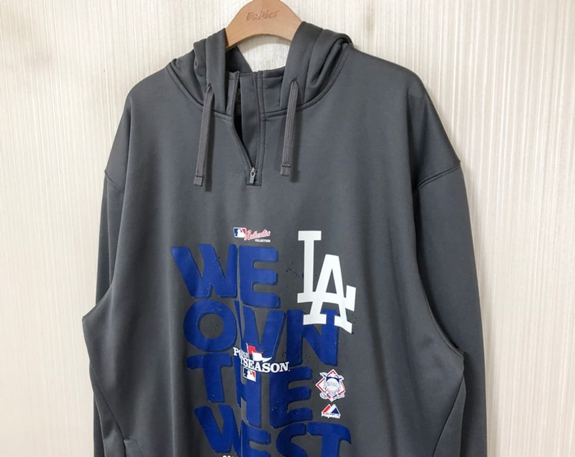 MLB 마제스틱 LA다져스 2013 웨스트디비젼 챔피언 어센틱후드티 XL 상품이미지7