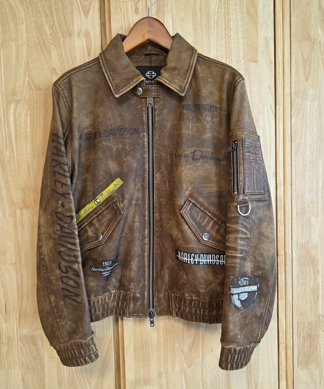 할리데이비슨 레더 자켓 100 (핸드드로잉 한정판) 상품이미지1