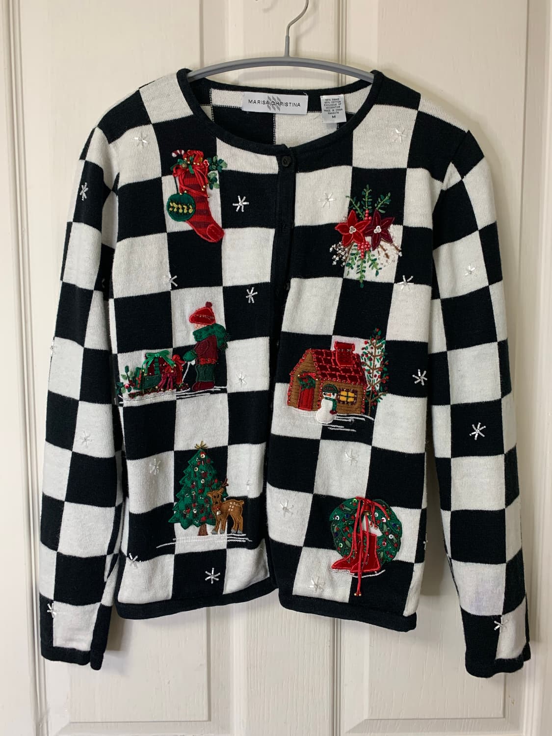 마리사 크리스티나 격자 무늬 가디건 상품이미지2