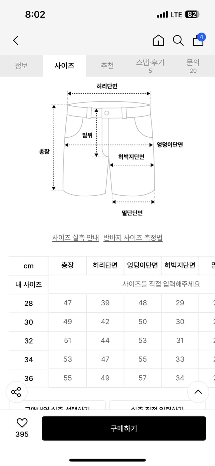 디키즈 874 반바지 검정 36 상품이미지6