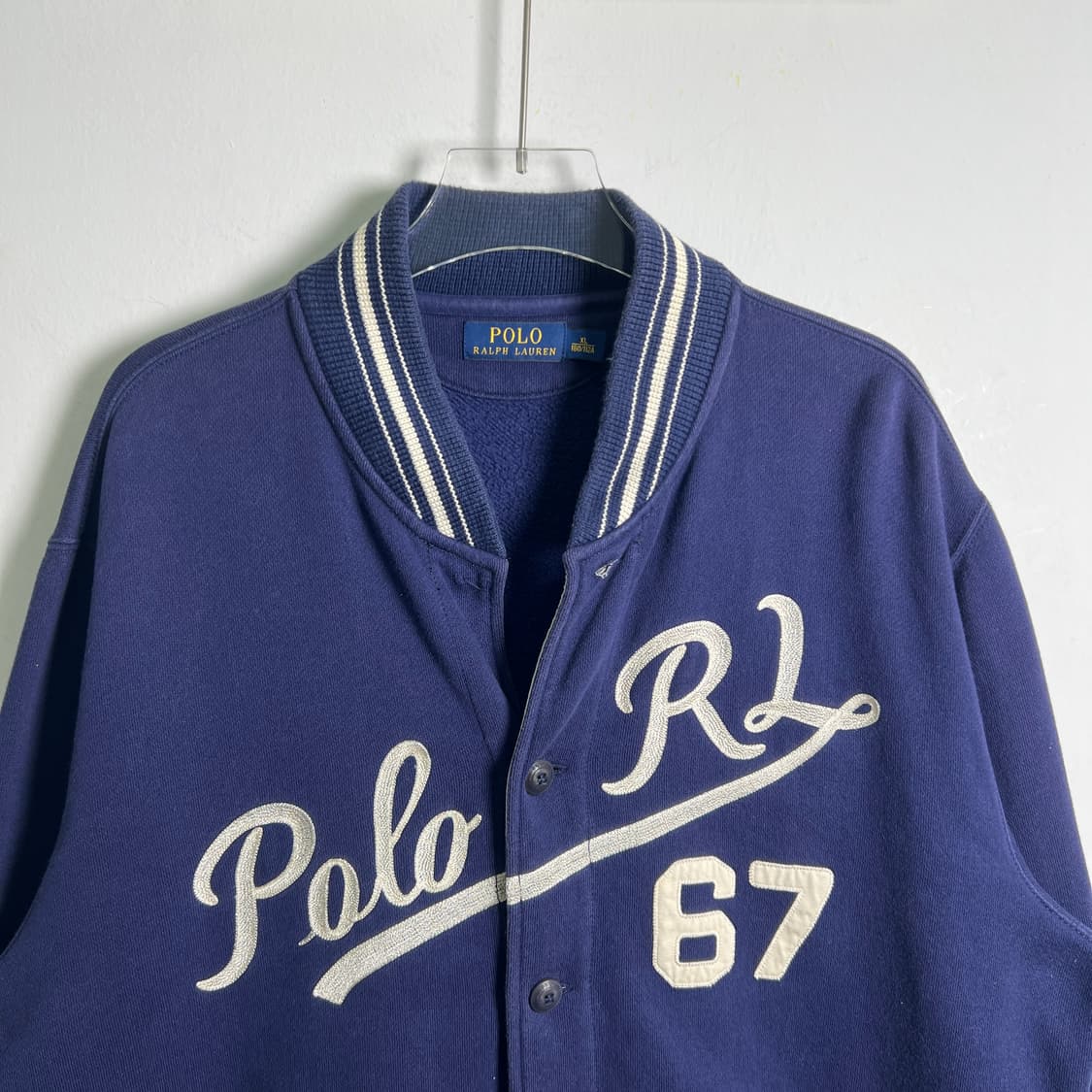폴로 랄프로렌 RL67 베이스볼 바시티 자켓 XL 상품이미지4