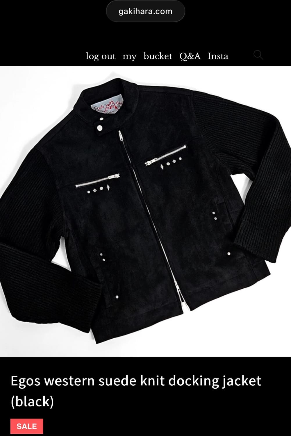 가키하라 Egos western suede knit docking jac 상품이미지1