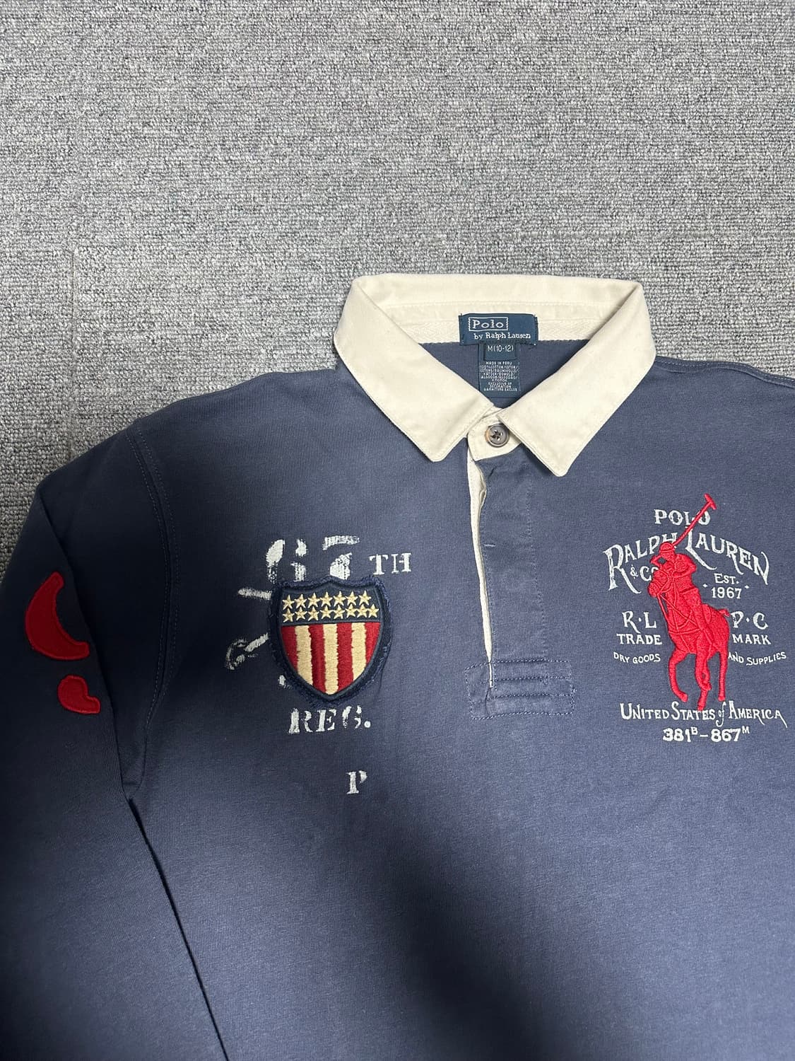 폴로 빅포니 성조기 럭비 카라티 유일매물 상품이미지1