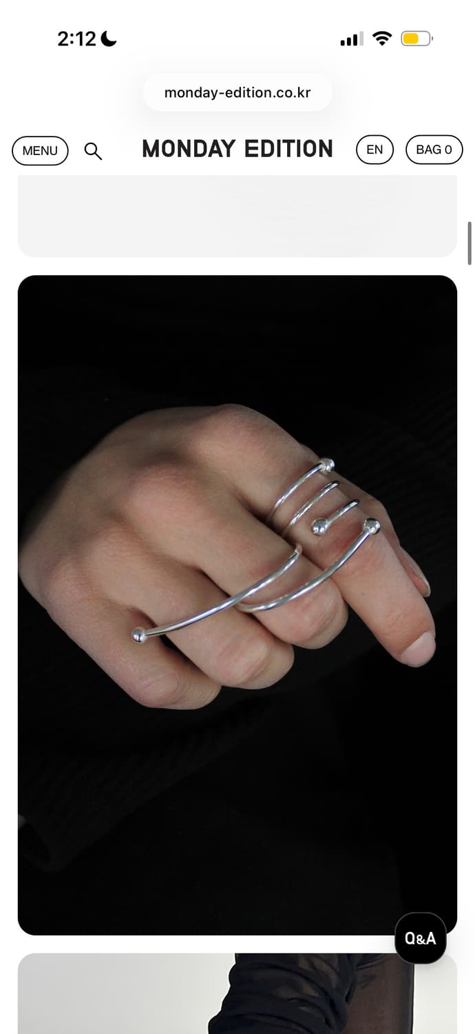 Monday Edition ME X QRI SILVER RING 5 상품이미지3
