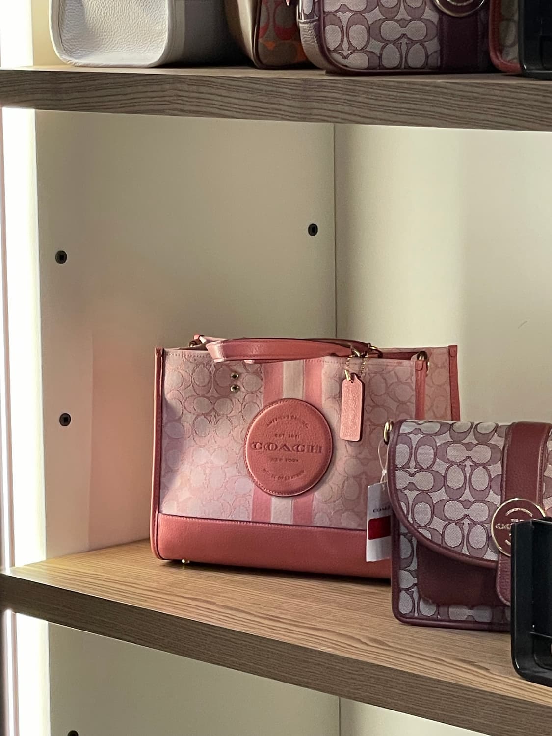 Coach 코치 뎀시 캐리올 시그니처 핑크 토트백 상품이미지9