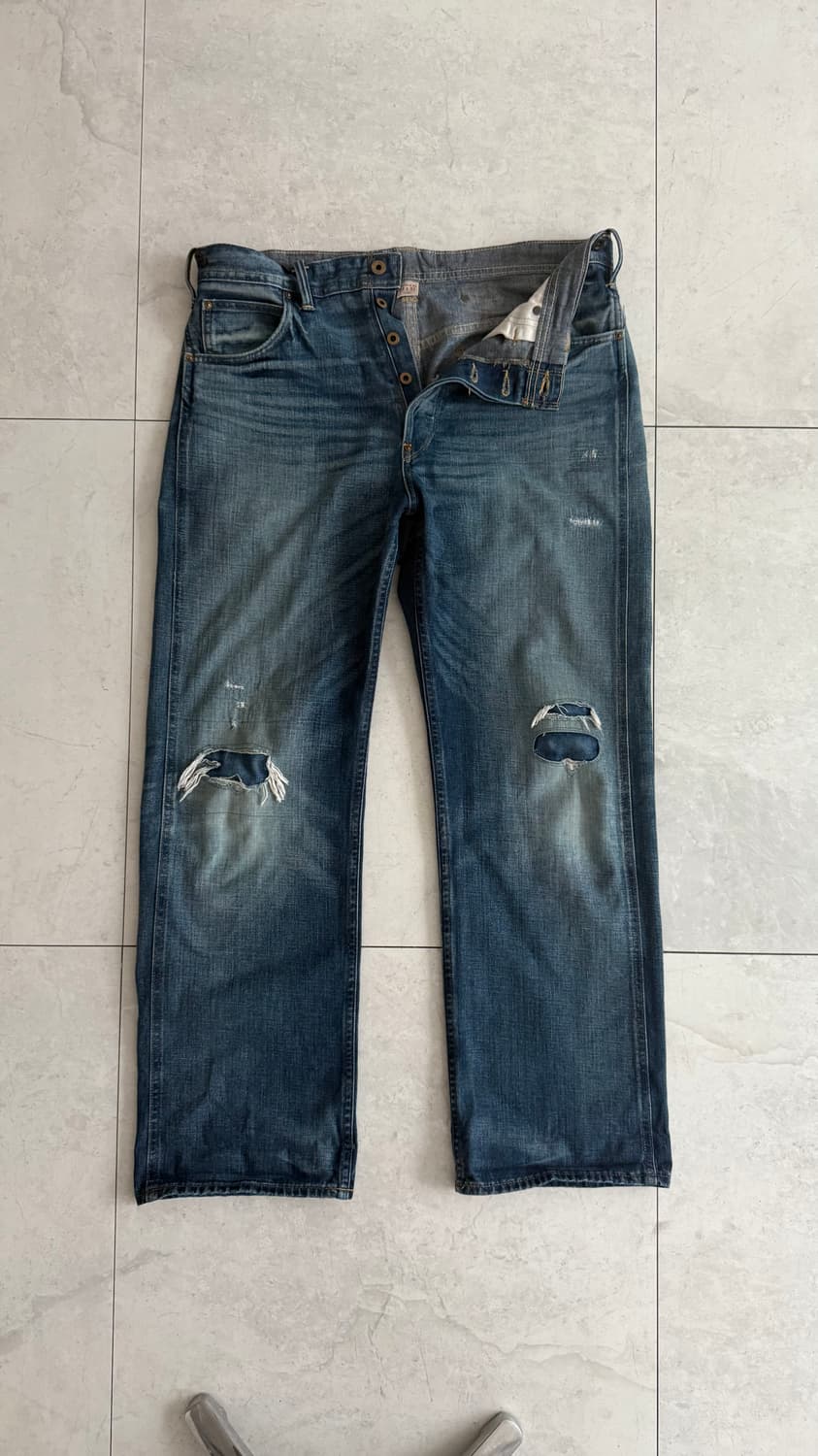 RRL 빈티지파이브포켓 풀러턴 리페어 진 - Size 34 상품이미지1