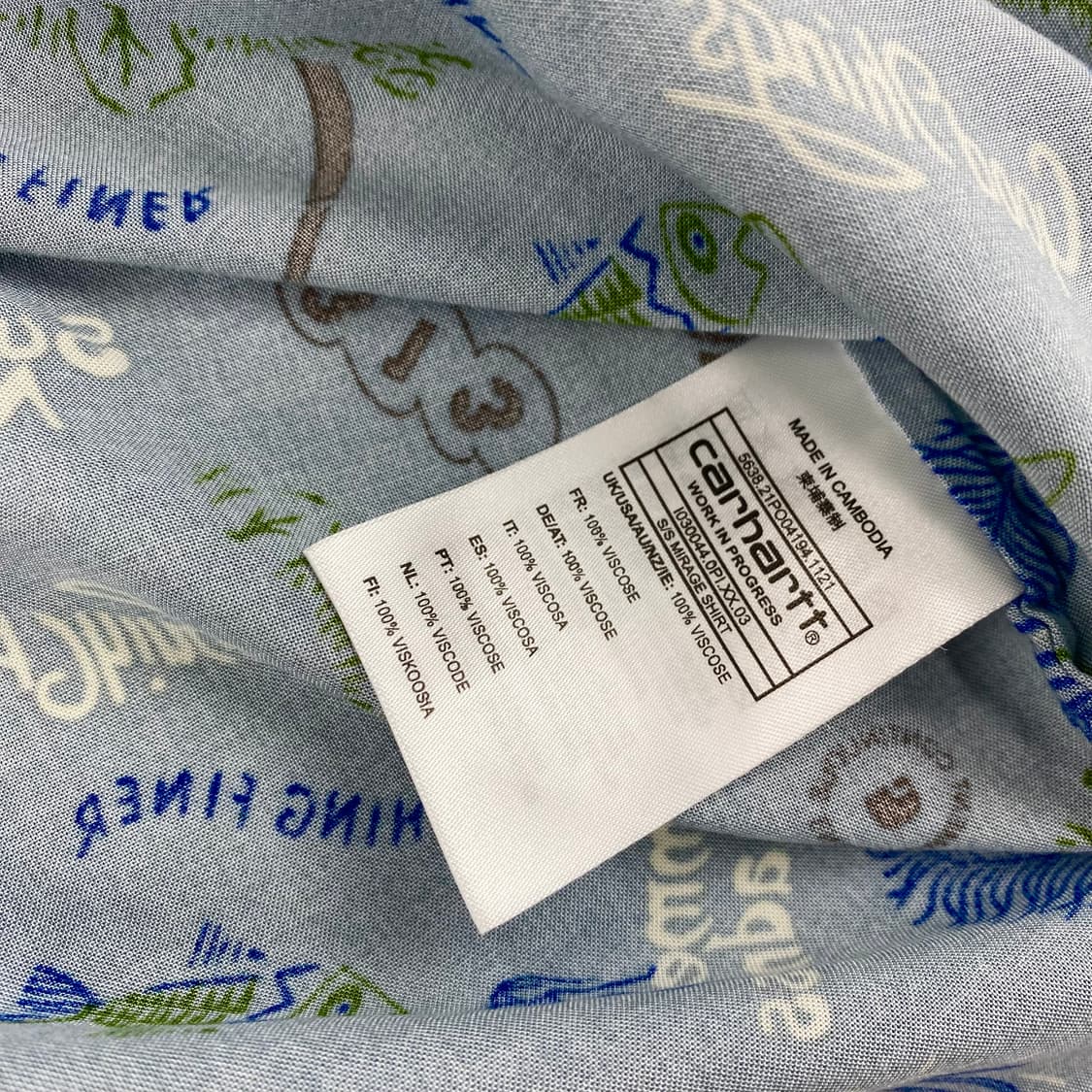 칼하트 WIP 미라지 하와이안 하프 셔츠 (100) 상품이미지8