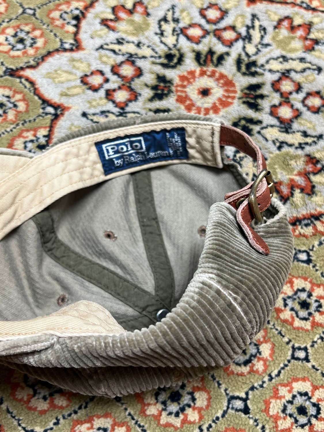 폴로 랄프로렌 코듀로이 볼캡 카키베이지 상품이미지4