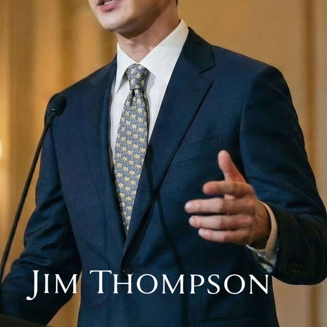 짐 톰슨 실크 블루 코끼리 패턴 넥타이 8.4cm S~A+등급 E802
 상품이미지1