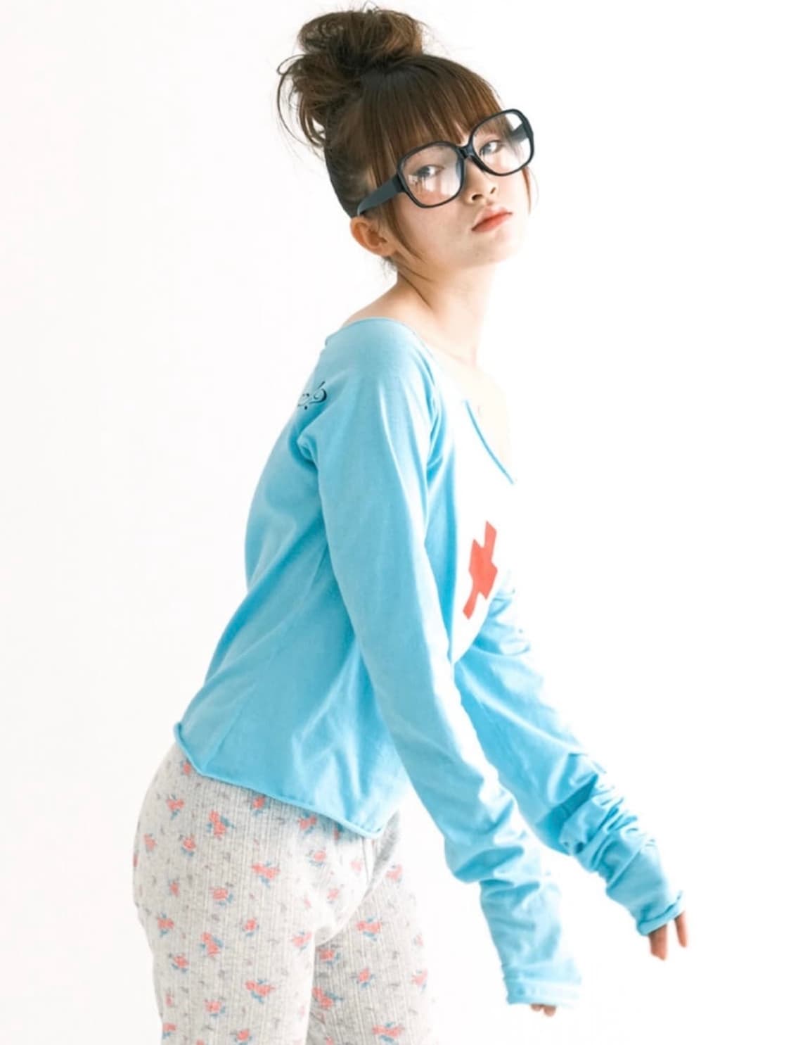 샵페어리 cross heart cut off t-shirt mint 상품이미지1