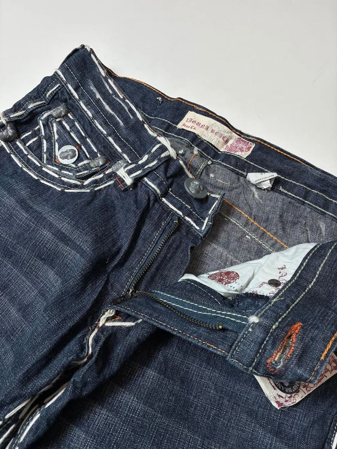 라구나비치00's Y2K 펑크 데드스탁 스티치 자수 데님팬츠 PN8831 상품이미지5