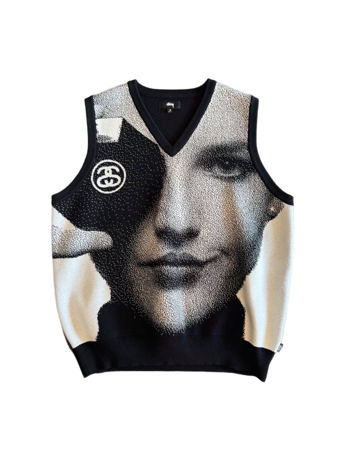 스투시 포토 자카드 베스트 블랙 상품이미지1