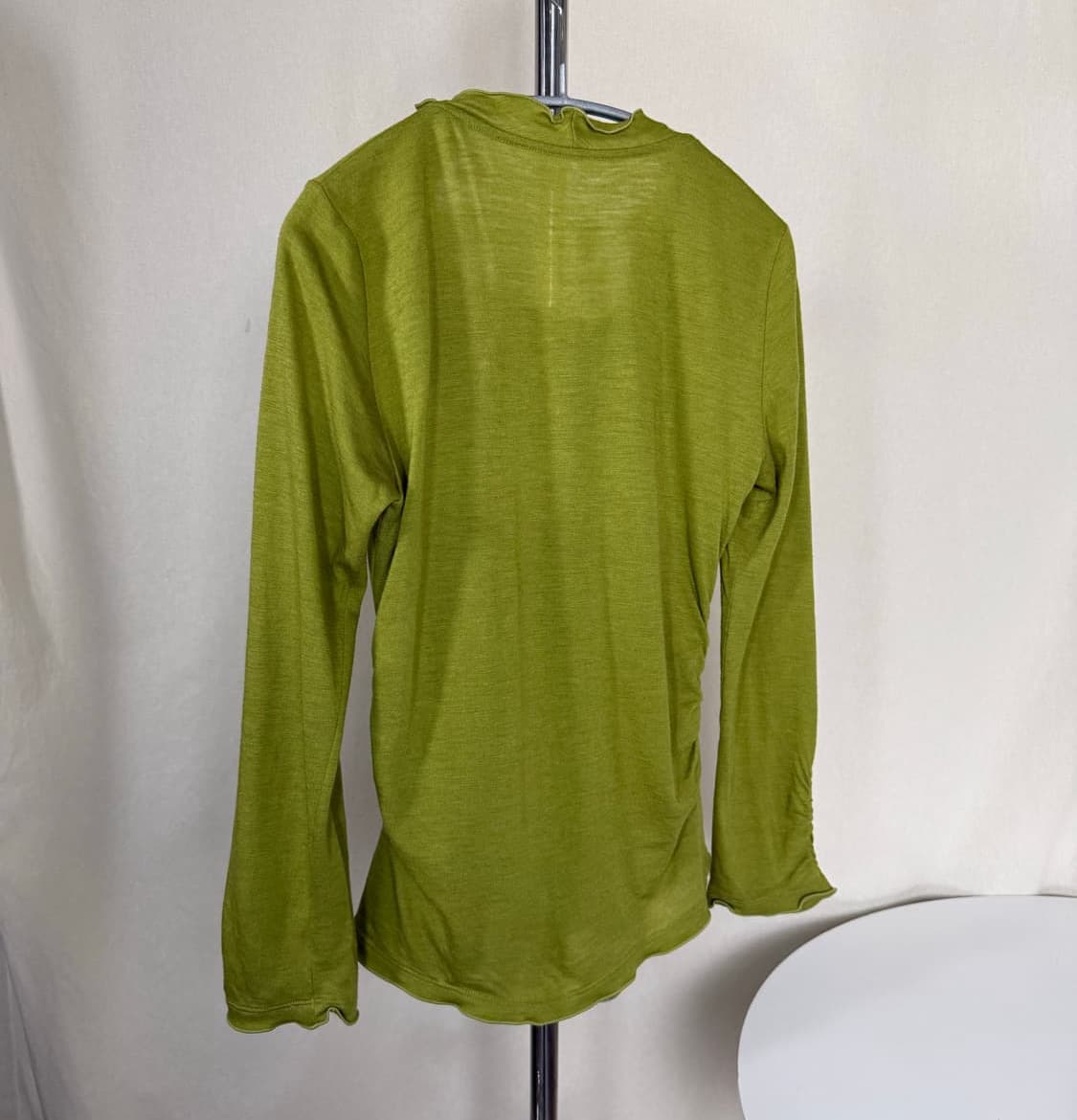 빈티지 완두콩 그린 프릴 티셔츠 상품이미지6