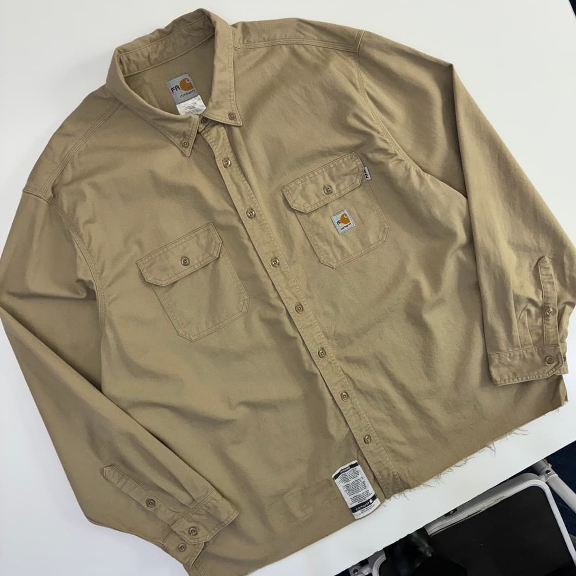 Carhartt FR 90's 칼하트 FR 베이지 워크 셔츠 상품이미지2