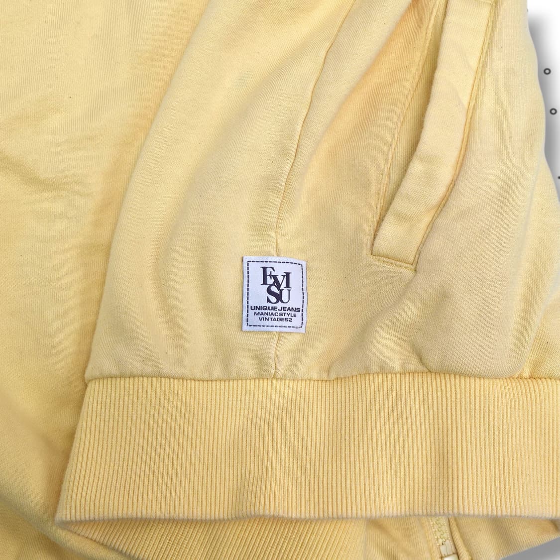 M EVISU 에비수 진스 체크 포인트 빅로고 후드집업 상품이미지4