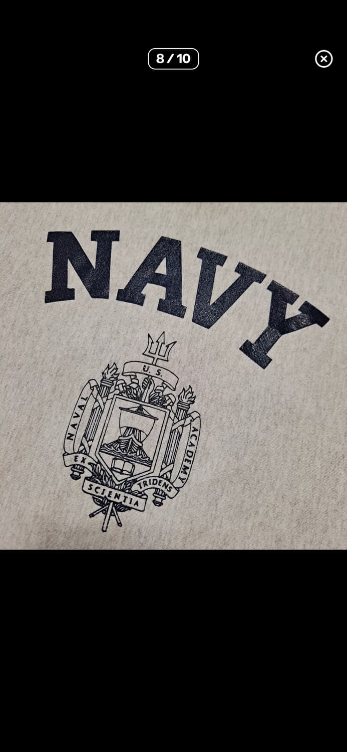 재판매입니다. 90s 미군 미해군사관학교 navy 스웻 상품이미지8