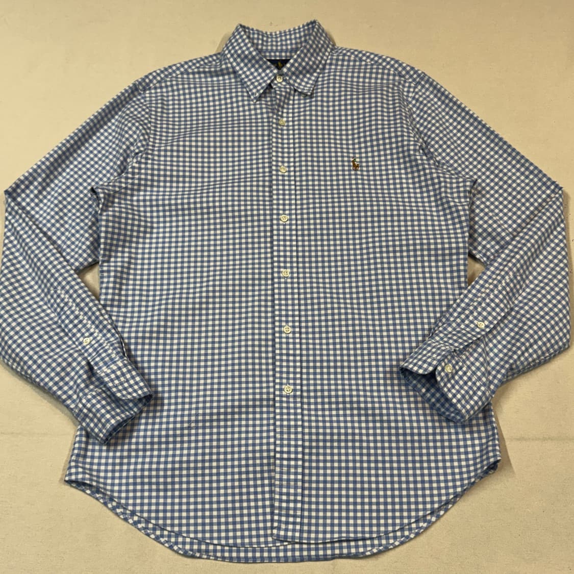 L) 폴로 랄프로렌 클래식 블루 깅엄 체크 옥스포드 셔츠 상품이미지2