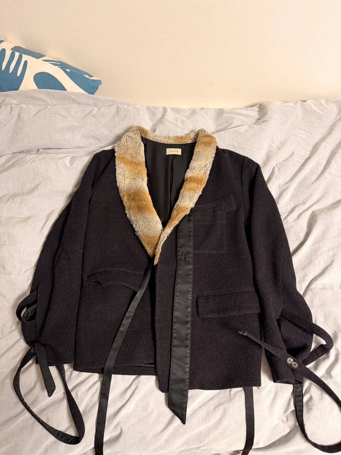 베드 J.w 포드 퍼 트리밍 랩 자켓 상품이미지1