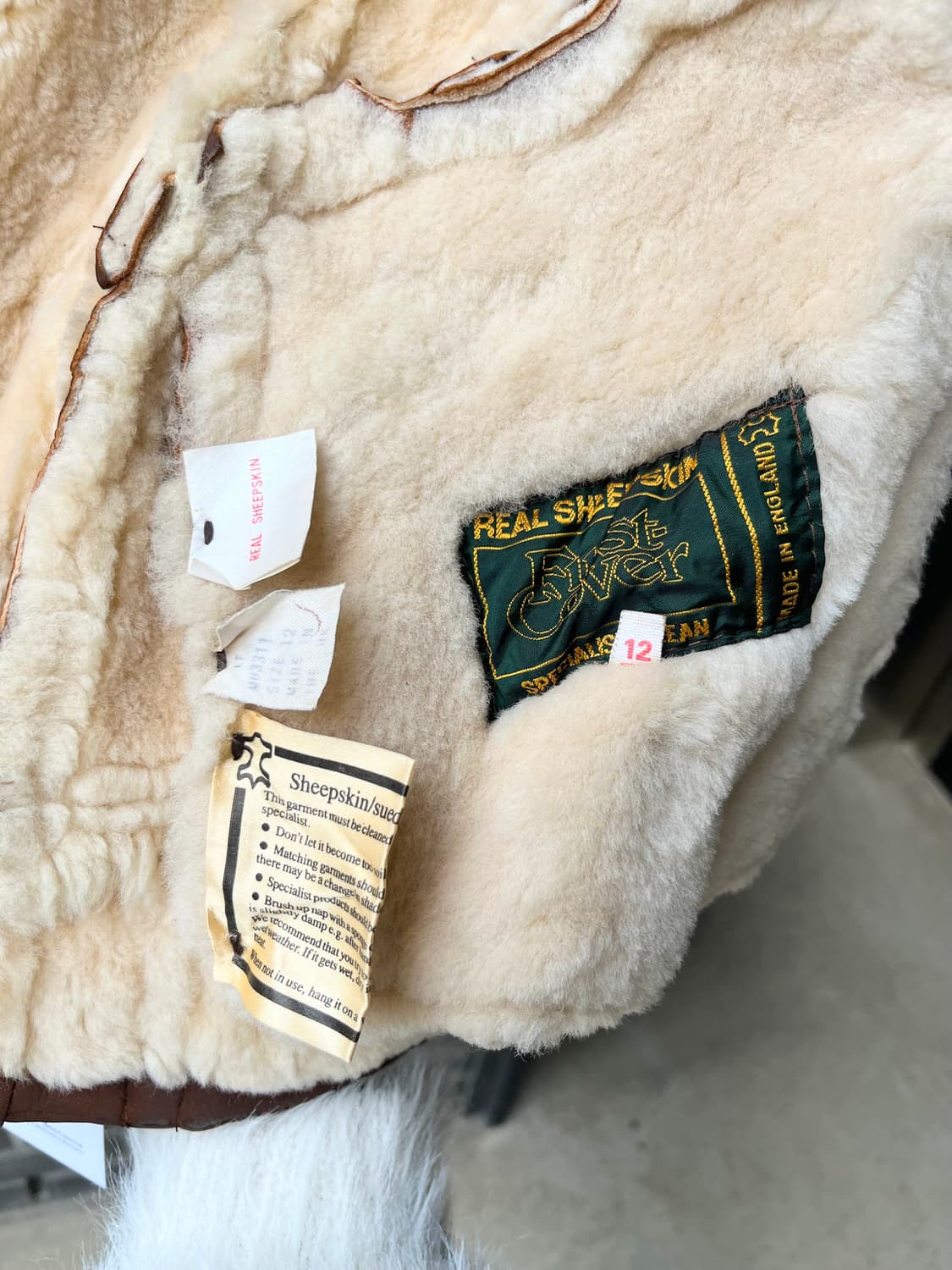 90s lambskin 양가죽 시어링 자켓  상품이미지7