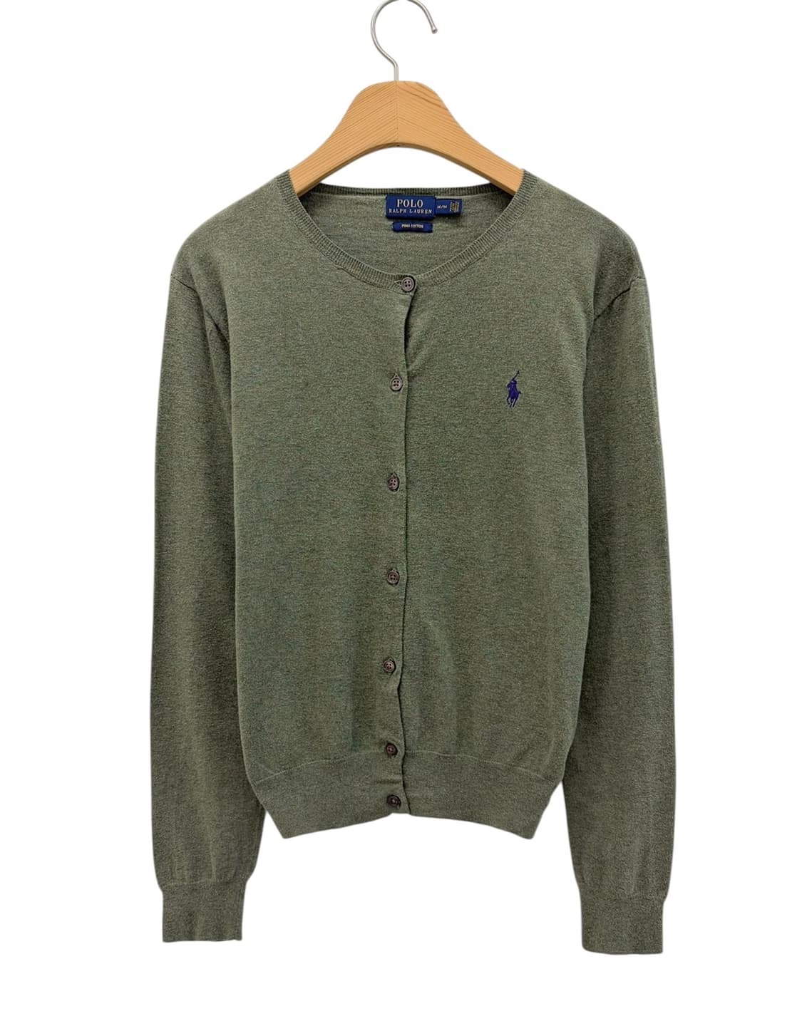 폴로 피마코튼 가디건 그린 (M) 상품이미지1