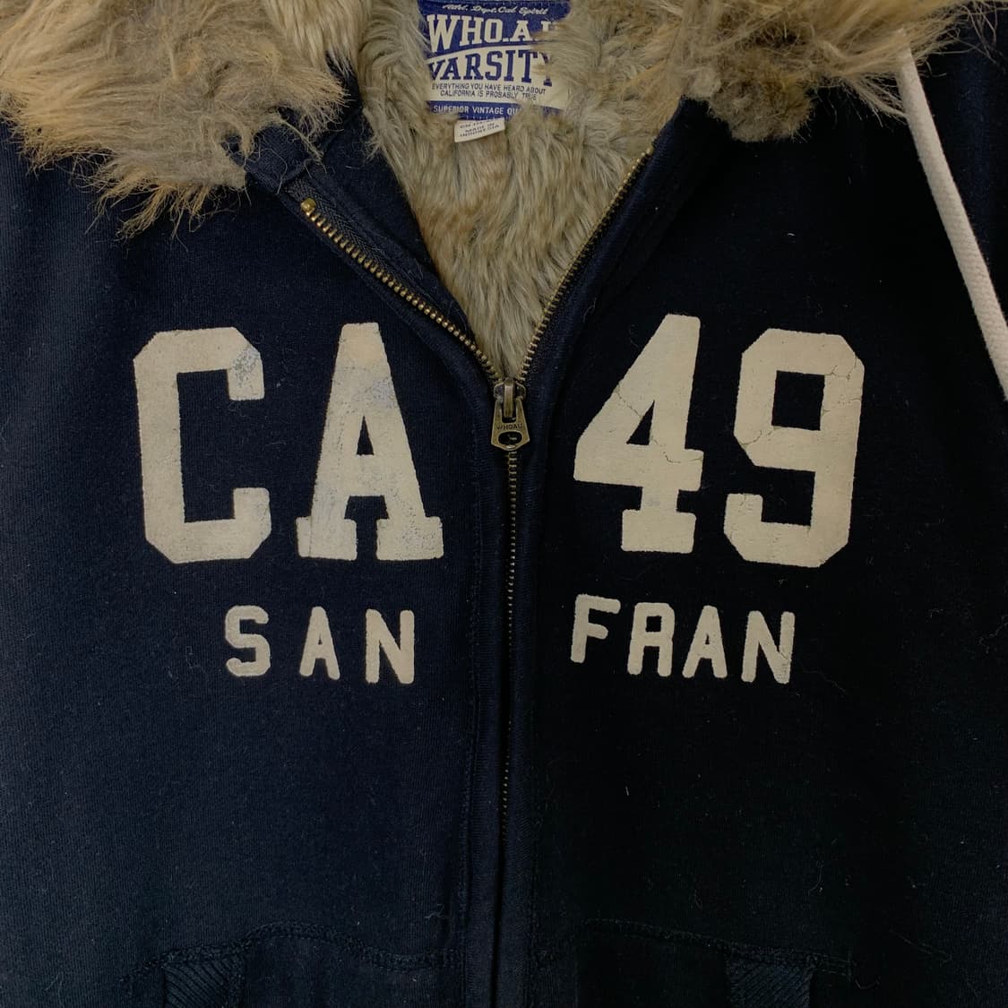 후아유 y2k 와투케 블랙 울프죠 후드집업 상품이미지4