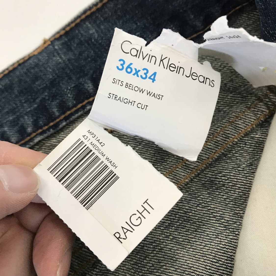 캘빈클라인 00s 스트레이트핏 데님 새상품 [36x34] 상품이미지6