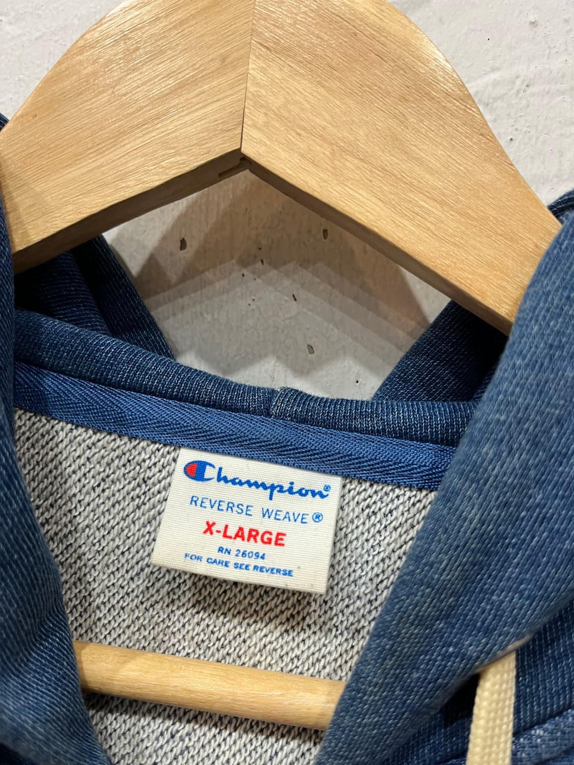 챔피온 재팬 리버스위브 워시드 블루 후드집업  상품이미지3