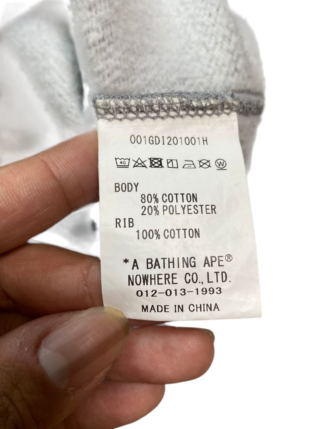 Bape 후드티 그레이 M 상품이미지4