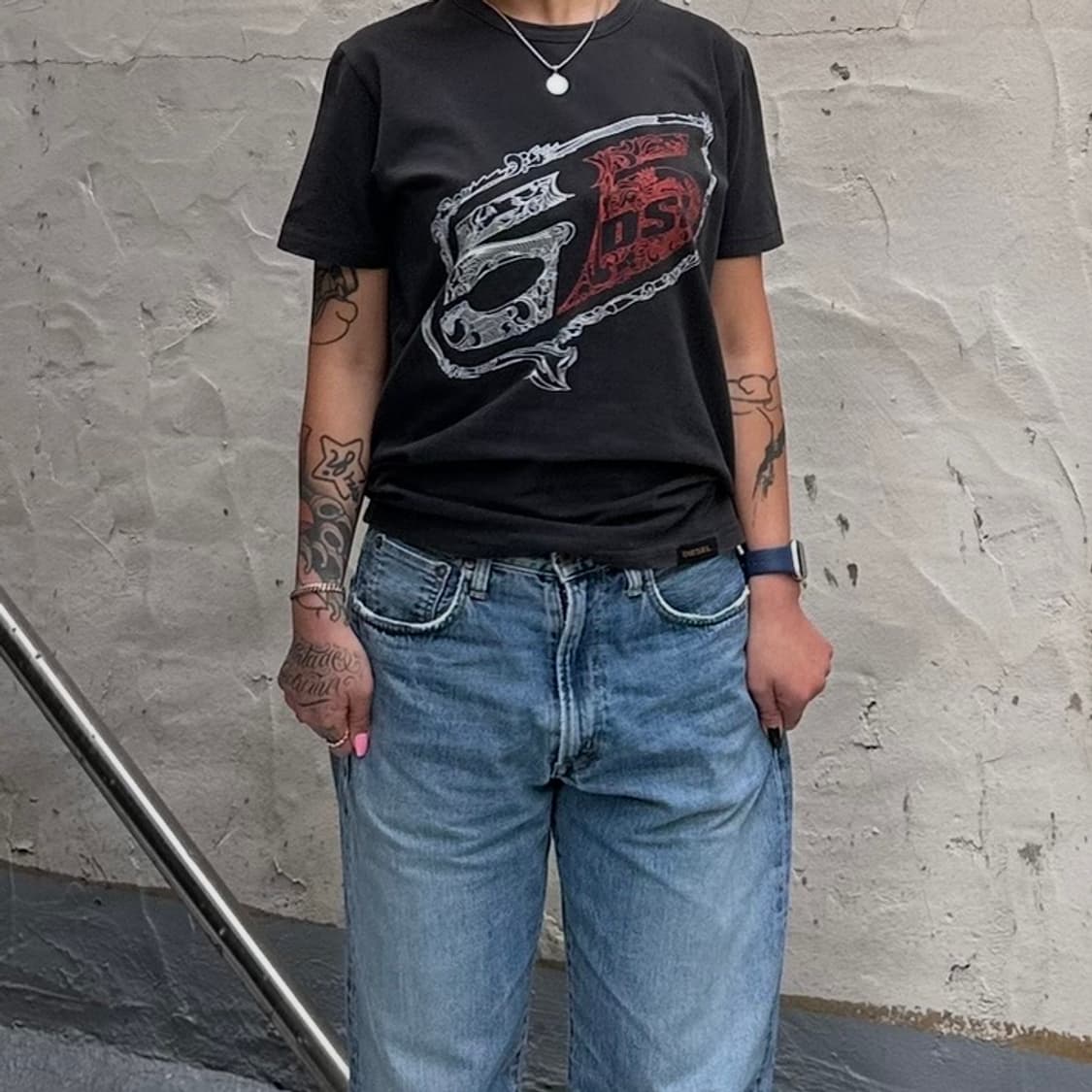 디젤 55DSL 그래픽 반팔 티셔츠M 상품이미지1