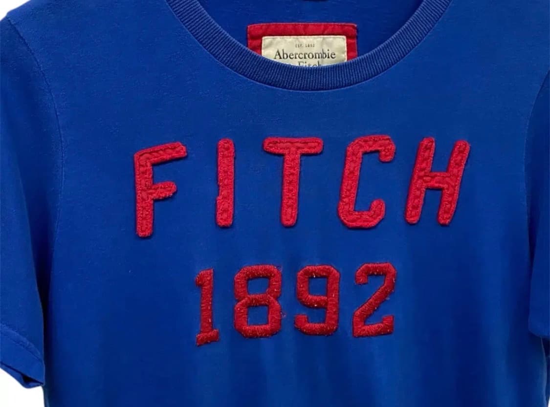 아베크롬비 A&F 1892 아플리케 로고 티셔츠 L 상품이미지3